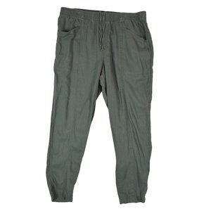 Old Navy Olive Jogger Pants L Utility Cargo Athleisure Minimalist Streetwear Lou